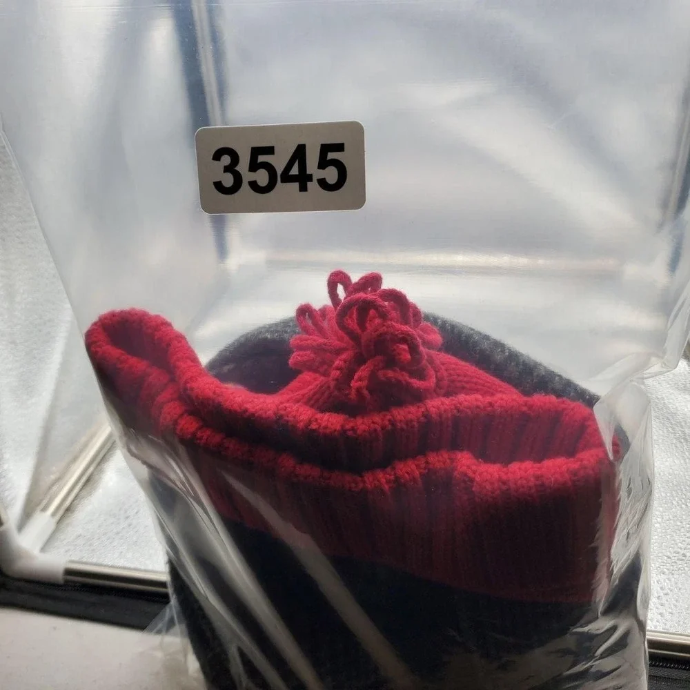 Talbots Kids Hat Beanie Knit Red Fair Isle Snowflake 100% Cotton Boys‎ One Size
